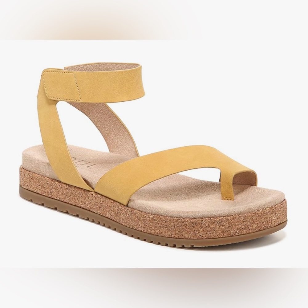Naturalizer Soul Divina Yellow Ankle Strap Sandals 9 Medium Original Box